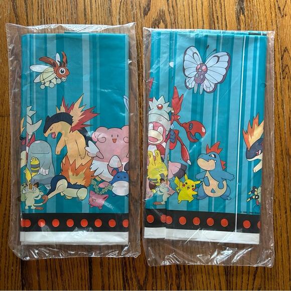 VTG Pokémon 2 NEW Packs Plastic Tablecloths 54”x96” Nintendo 2000 - Picture 5 of 5